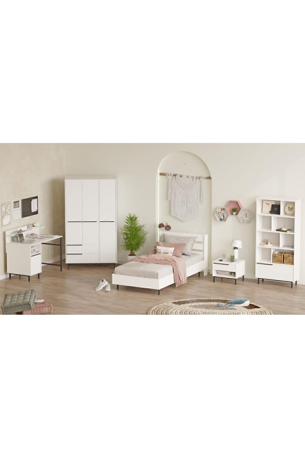 Bohème Chambre ado Ensemble 5'li Ensemble Blanc BOH25-W
