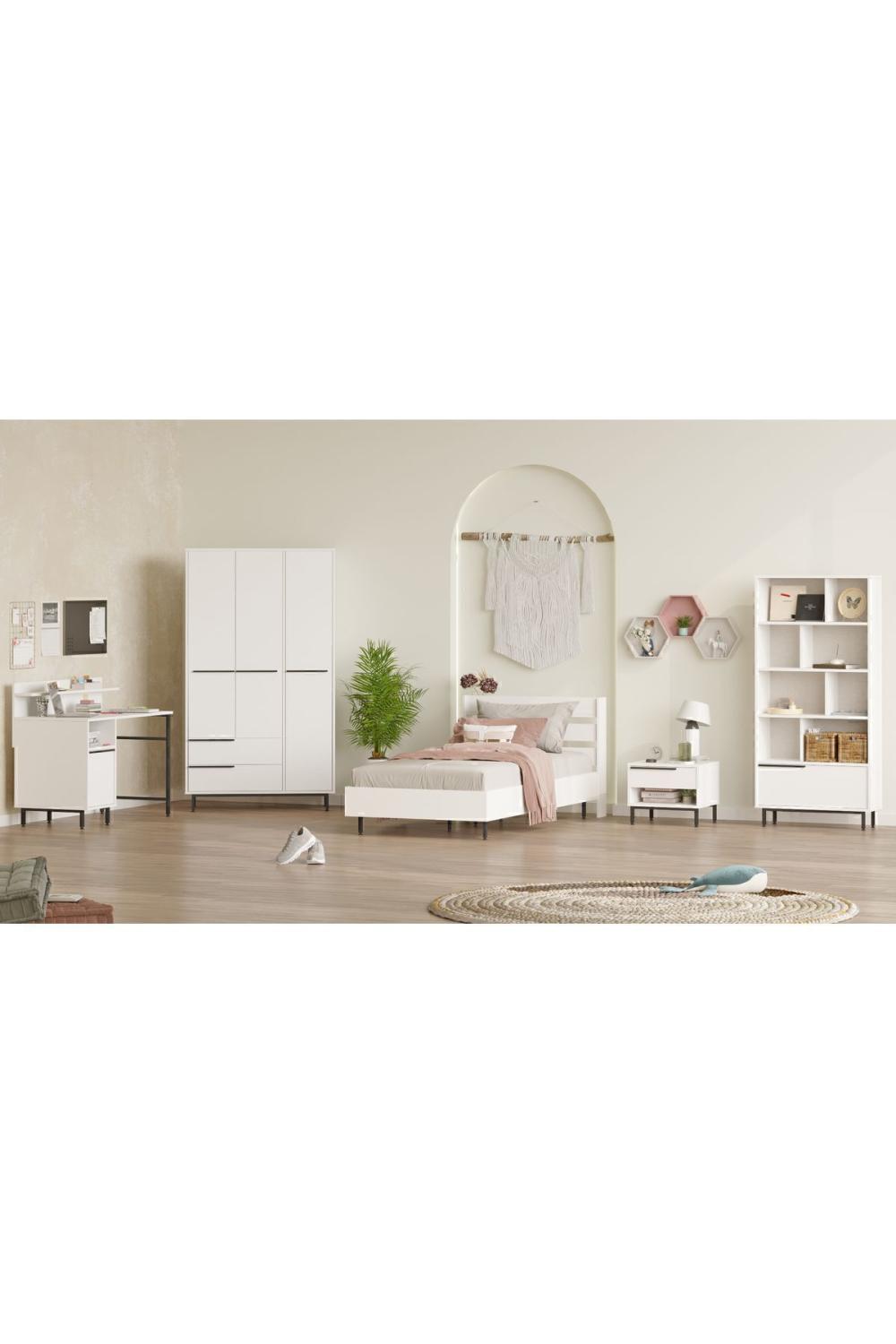 Bohème Chambre ado Ensemble 5'li Ensemble Blanc BOH25-W