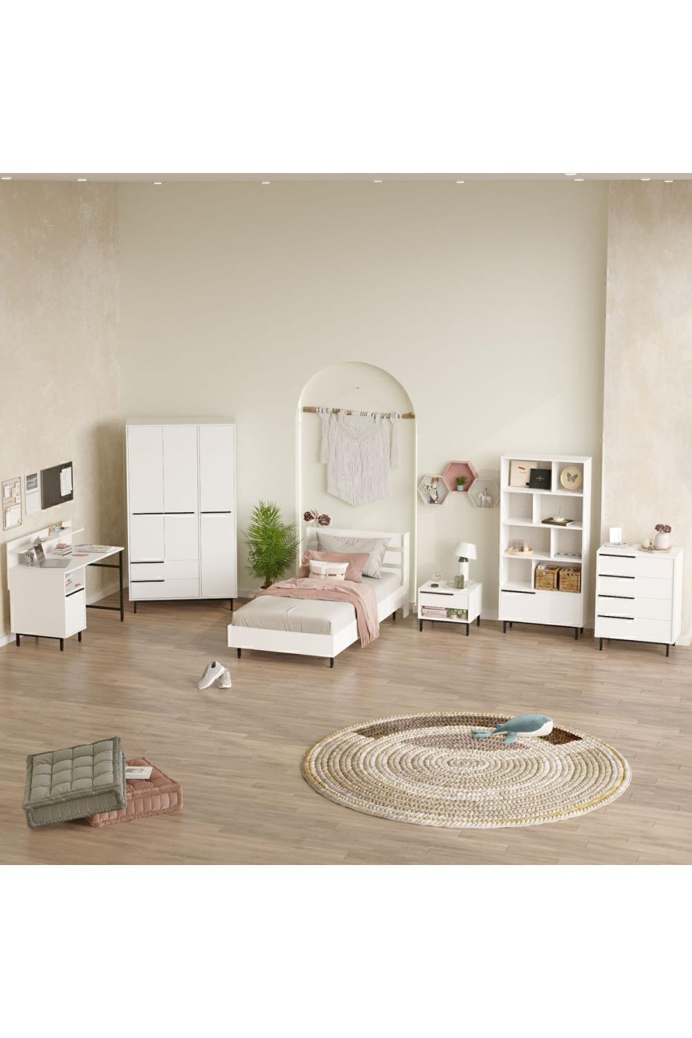 Bohème Chambre ado Ensemble 6'lı Ensemble Blanc BOH26-W
