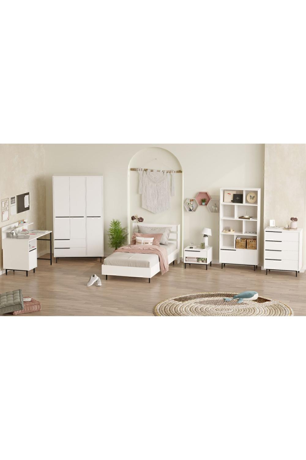 Bohème Chambre ado Ensemble 6'lı Ensemble Blanc BOH26-W
