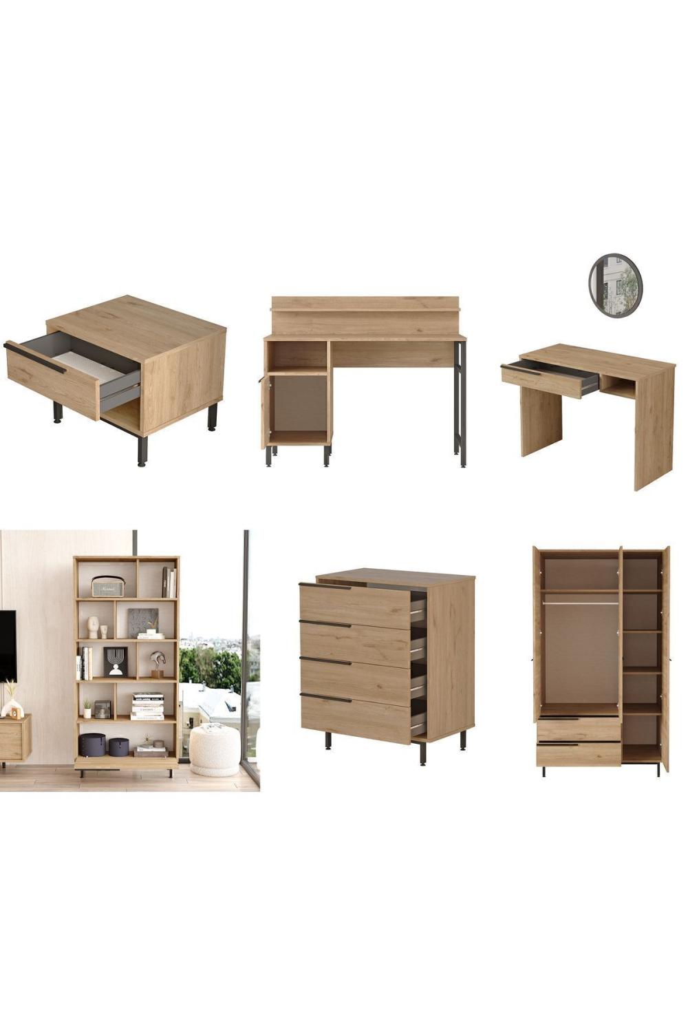 Bohème Chambre ado Ensemble 7'li Ensemble Panier BOH27-S