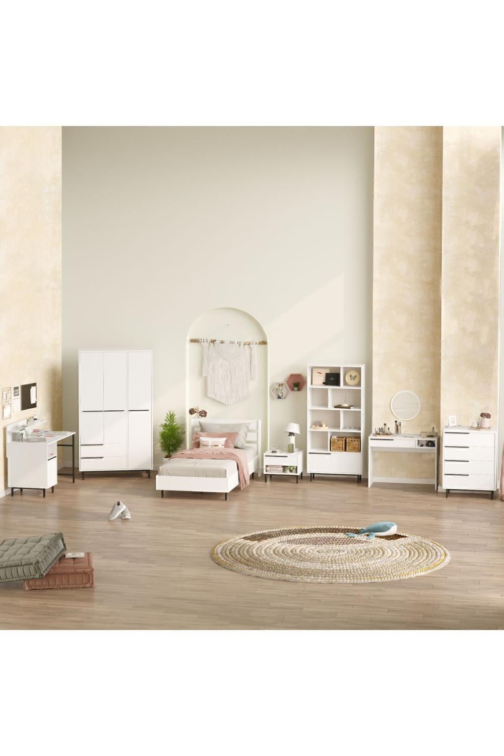 Bohème Chambre ado Ensemble 7'li Ensemble Blanc BOH27-W