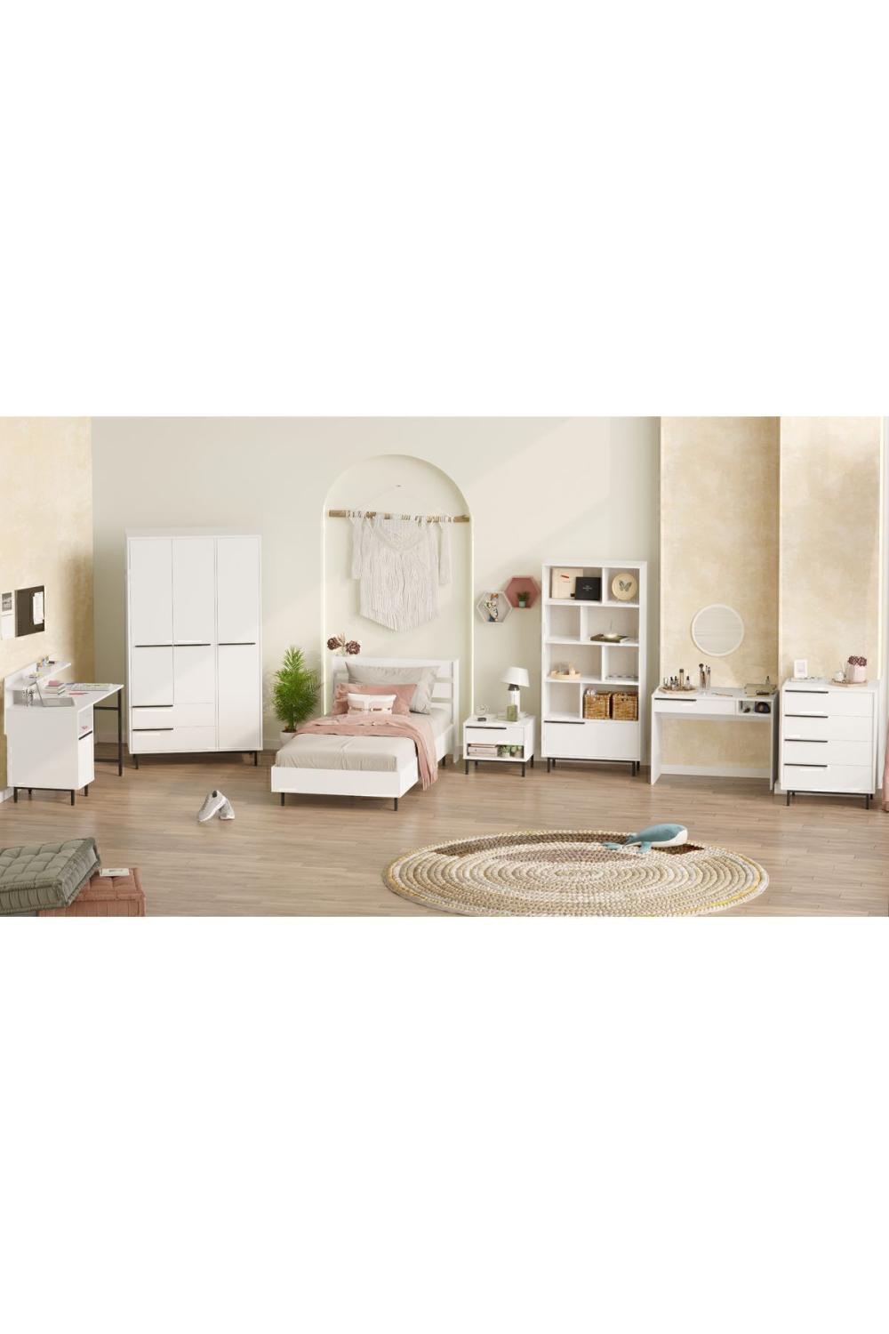 Bohème Chambre ado Ensemble 7'li Ensemble Blanc BOH27-W