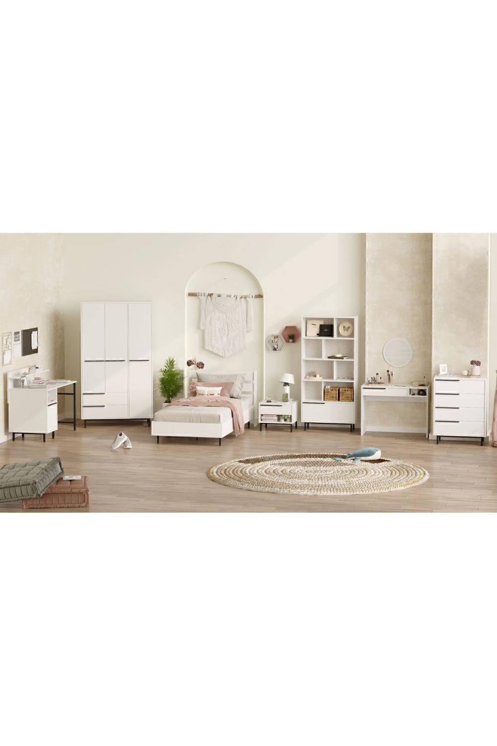 Bohème Chambre ado Ensemble 7'li Ensemble Blanc BOH27-W
