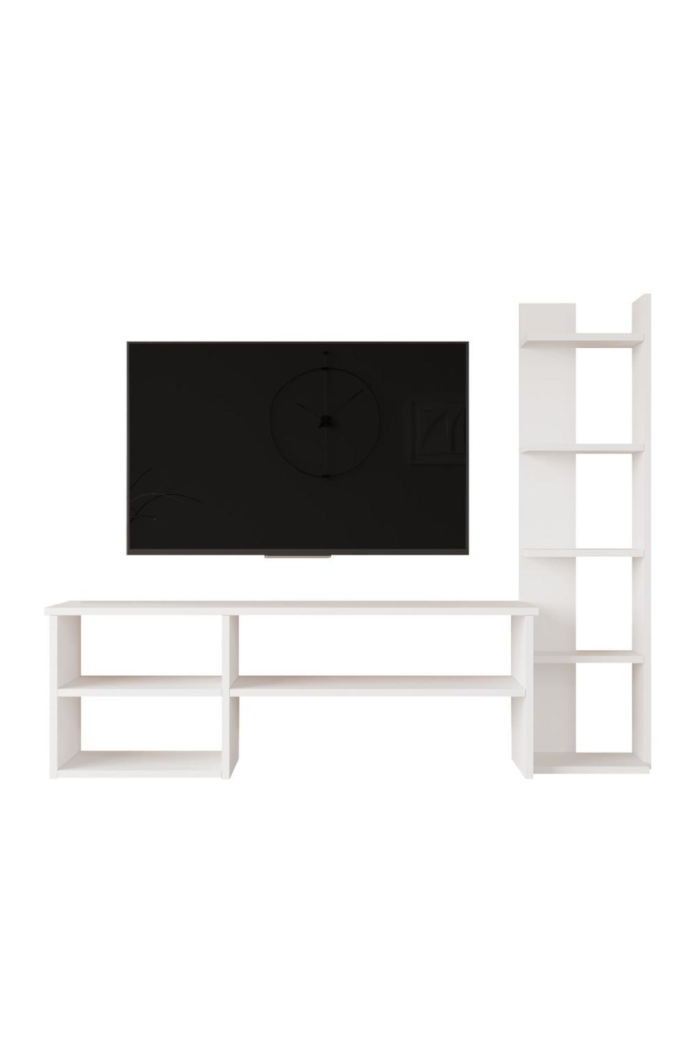 Dore Meuble TV Tv Table basse À étagères Blanc DOR2-W