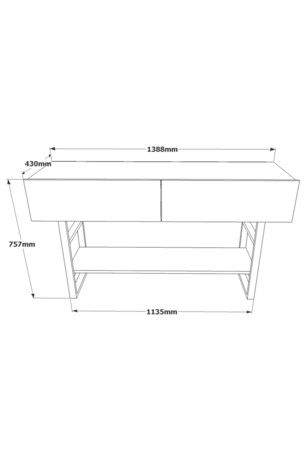 EL24 Elanor Metal 139cm With Mirror Dresuar With Doors ELA24-A