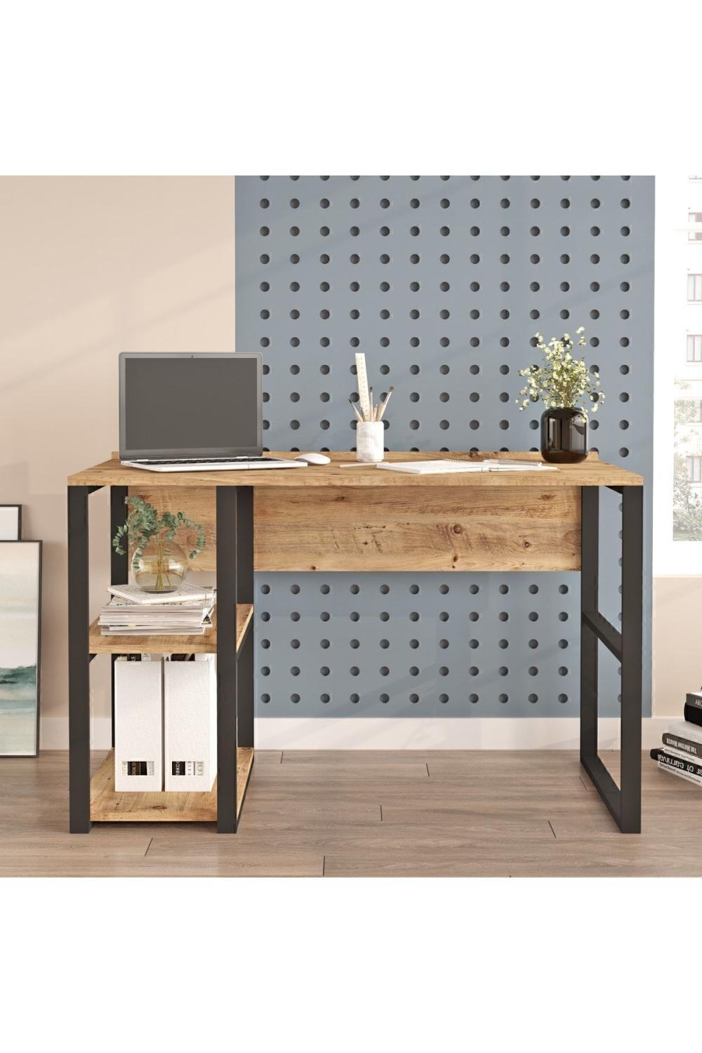 EL8 Elanor 120cm Métal Bureau Kitaplıklı ELA8-A