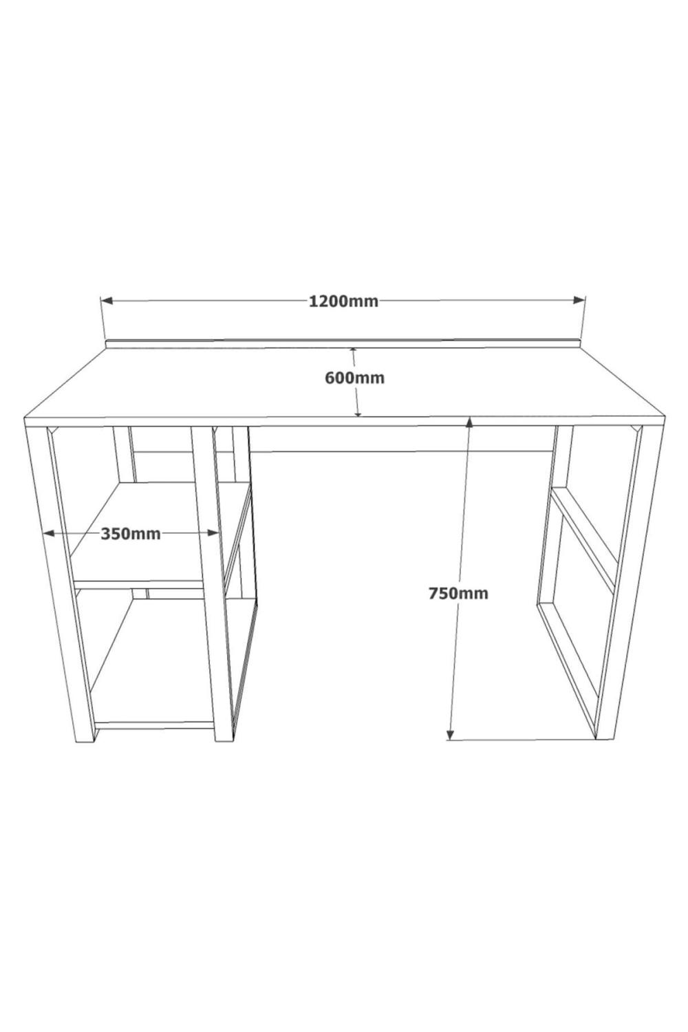 EL8 Elanor 120cm Métal Bureau Kitaplıklı ELA8-A