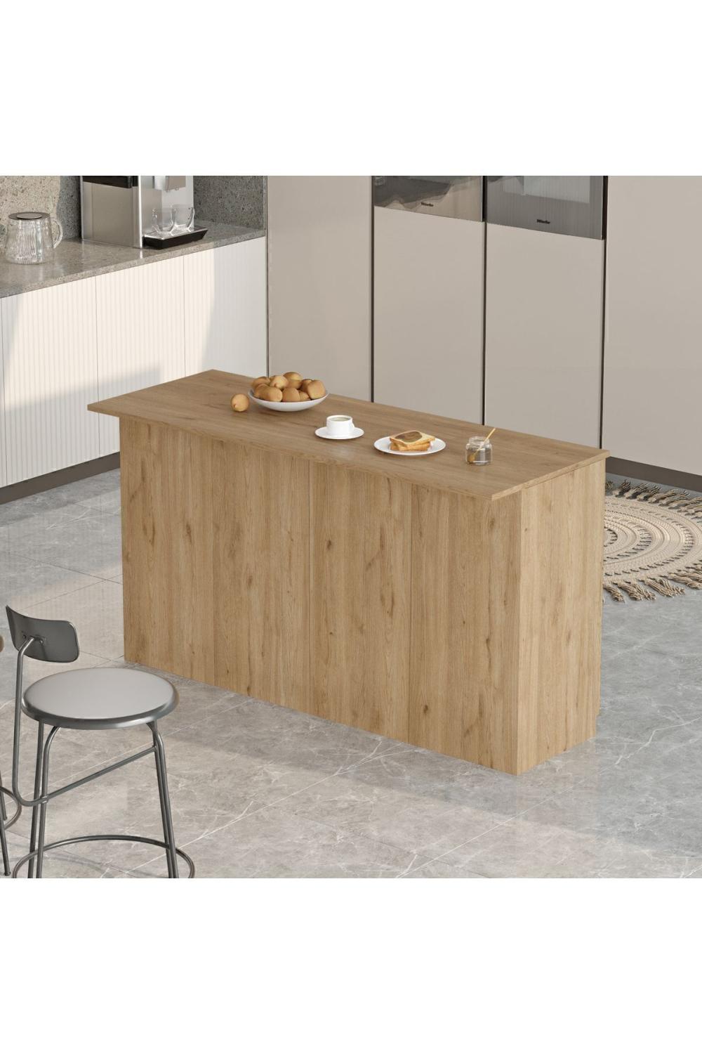 Island 160cm Ada Cuisine Yemek Table 4 Avec portes Panier ISL1-S
