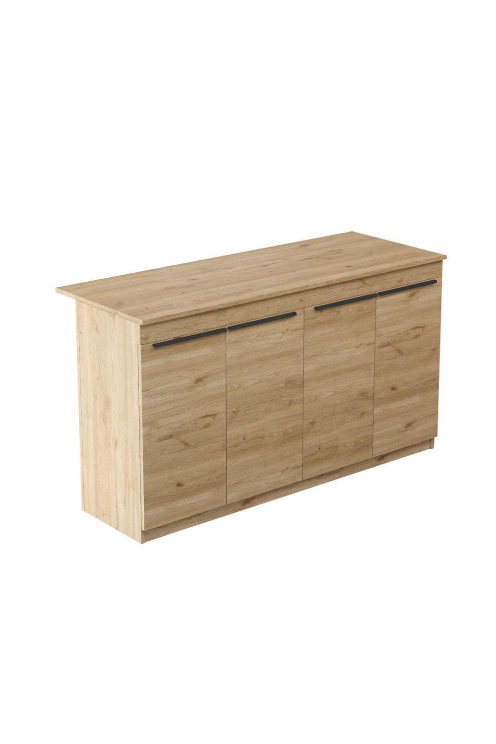 Island 160cm Ada Cuisine Yemek Table 4 Avec portes Panier ISL1-S