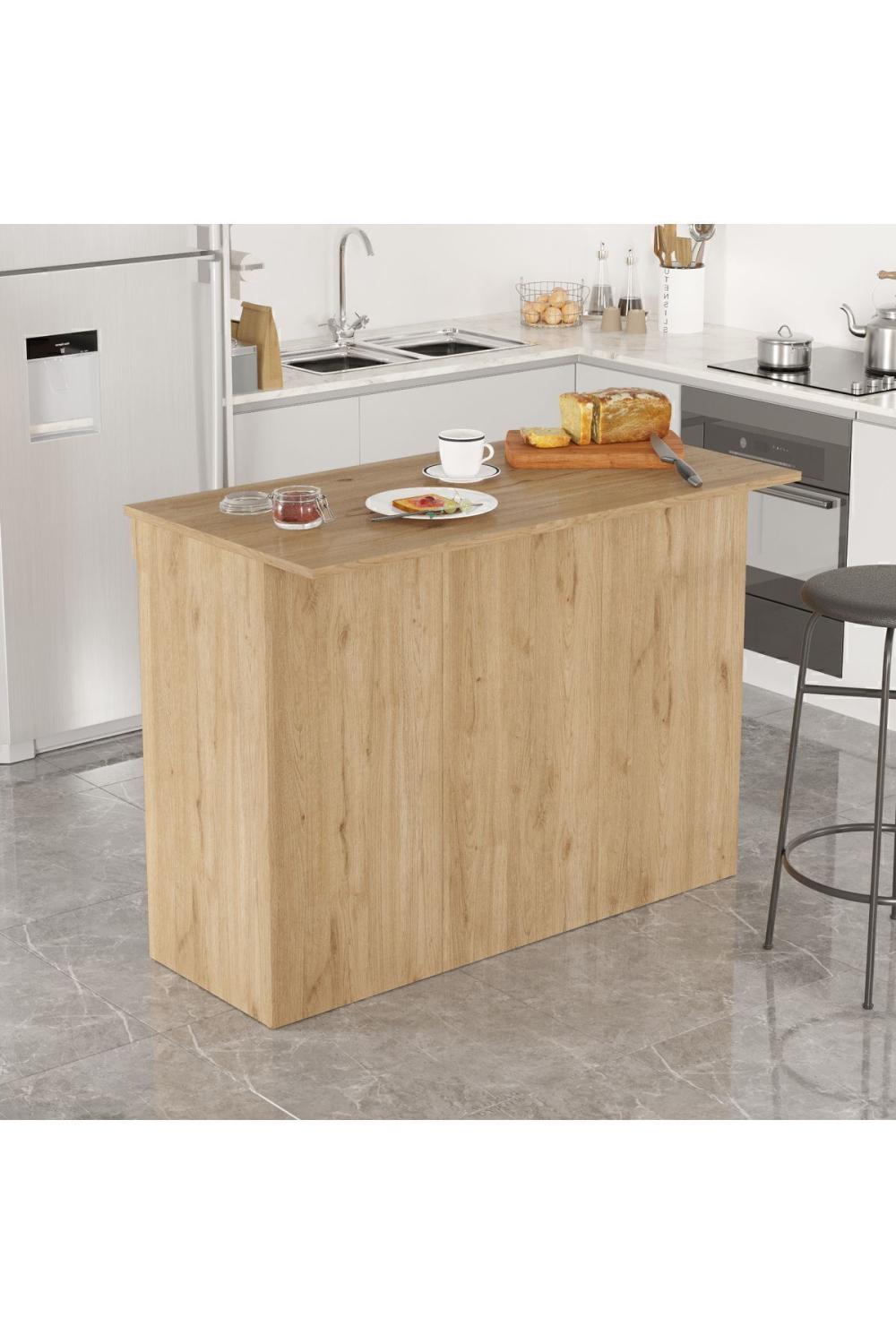 Island 120cm Ada Cuisine Yemek Table 2 Avec portes Panier ISL2-S