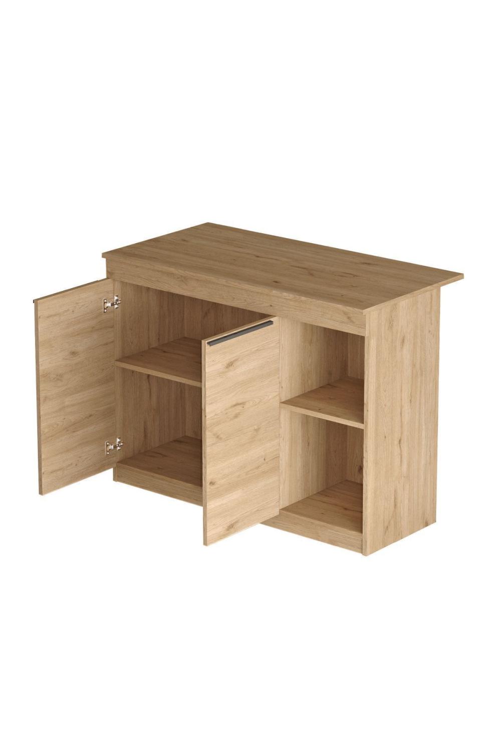 Island 120cm Ada Cuisine Yemek Table 2 Avec portes Panier ISL2-S