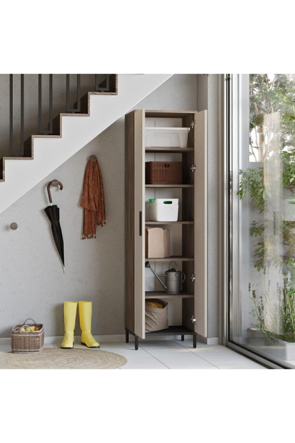 Jada Multifonction Armoire Banyo,mutfak,ofis,kiler Métal Sur pieds JAD4-CV