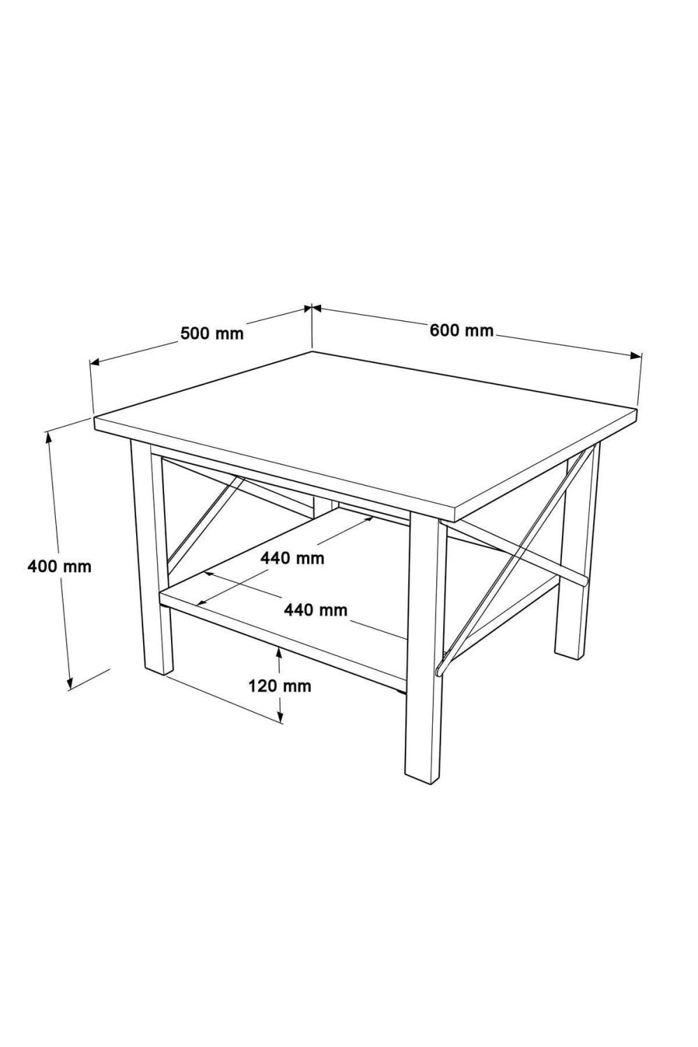 Jurina Table basse Bureau Table basse Blanc Métal Sur pieds Panier-Blanc JUR6-SW