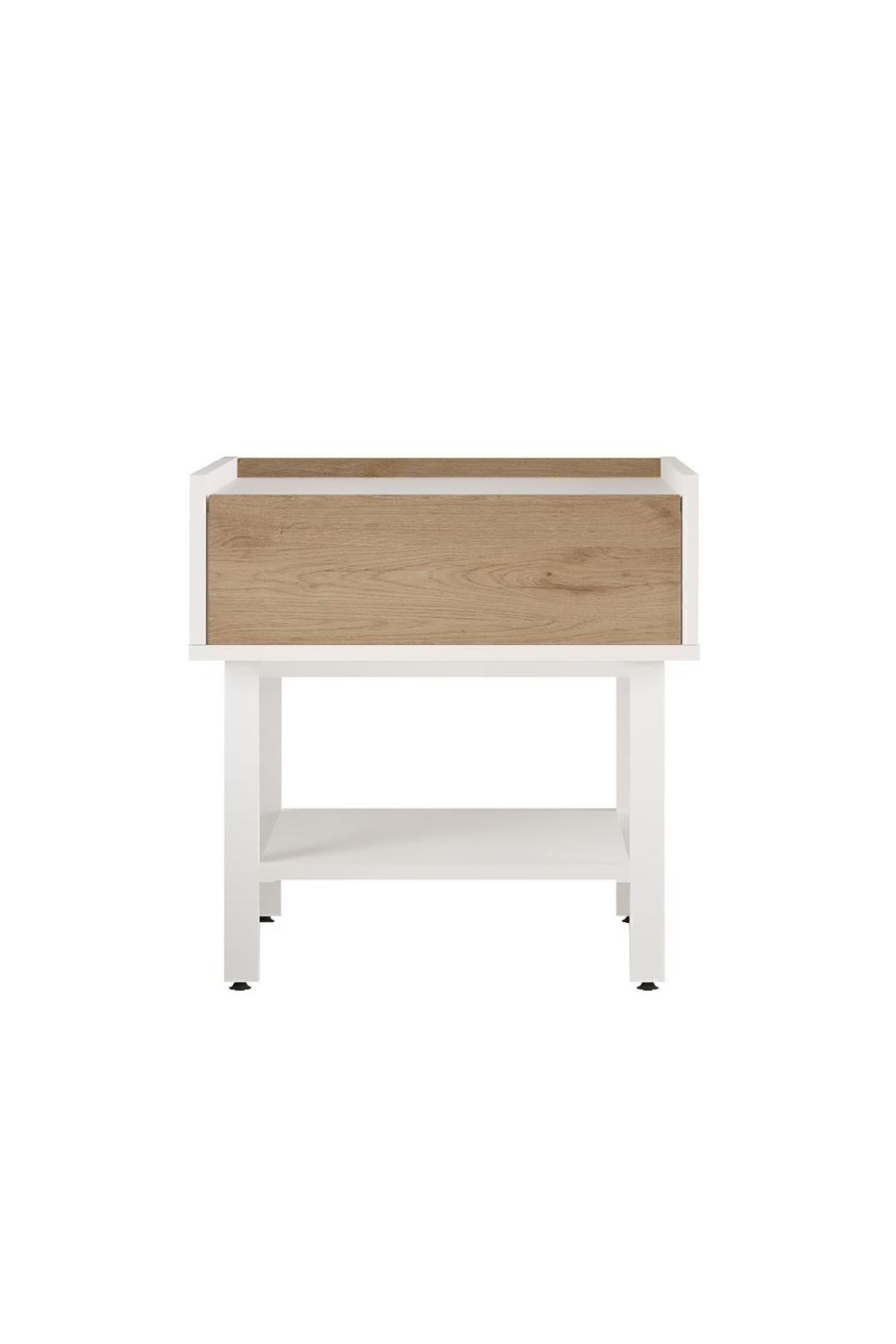 Jurina Komodin Bureau Keson Avec tiroirs Blanc Métal Sur pieds Panier-Blanc JUR7-SW