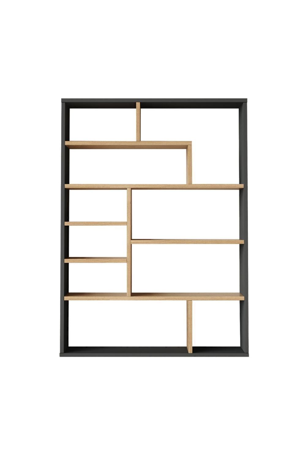 Keemon Bibliothèque 124cm Panier-Anthracite KEE1-SA