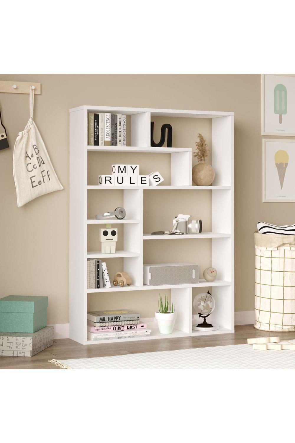Keemon Bibliothèque 124cm Blanc KEE1-W