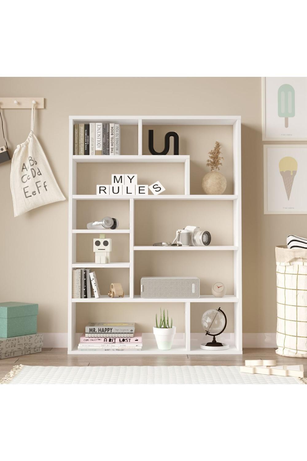 Keemon Bibliothèque 124cm Blanc KEE1-W