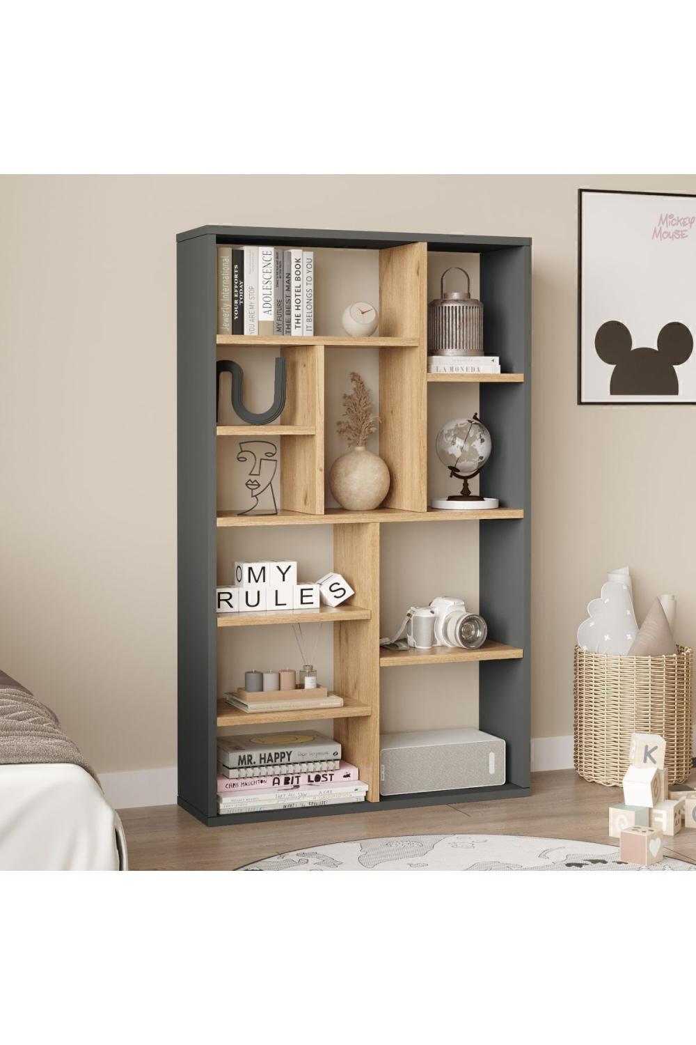 Korrion Bibliothèque 124cm Panier-Anthracite KOR1-SA