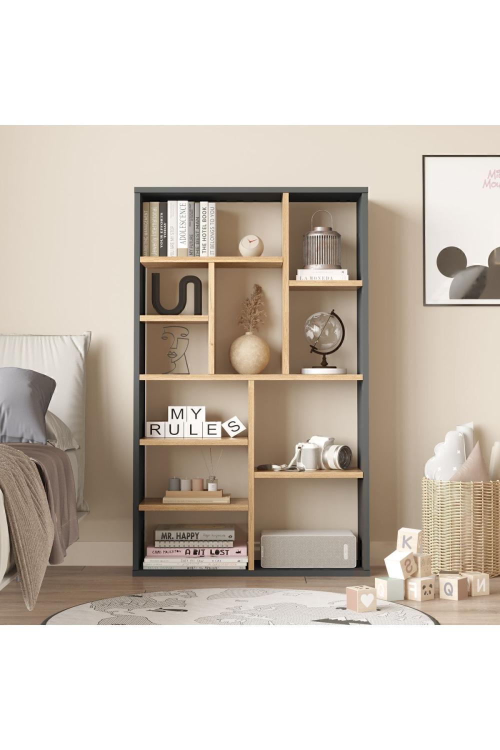 Korrion Bibliothèque 124cm Panier-Anthracite KOR1-SA