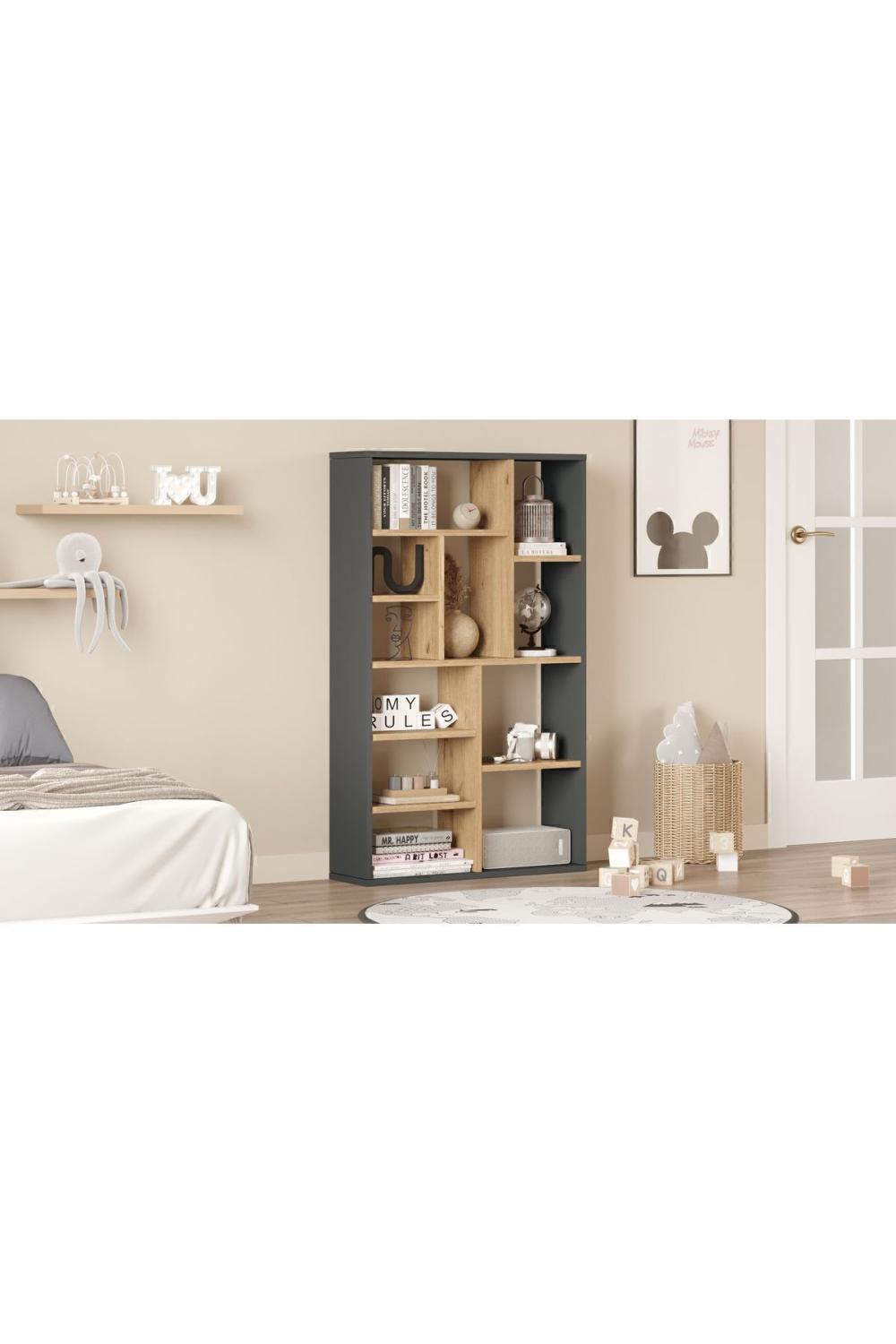 Korrion Bibliothèque 124cm Panier-Anthracite KOR1-SA