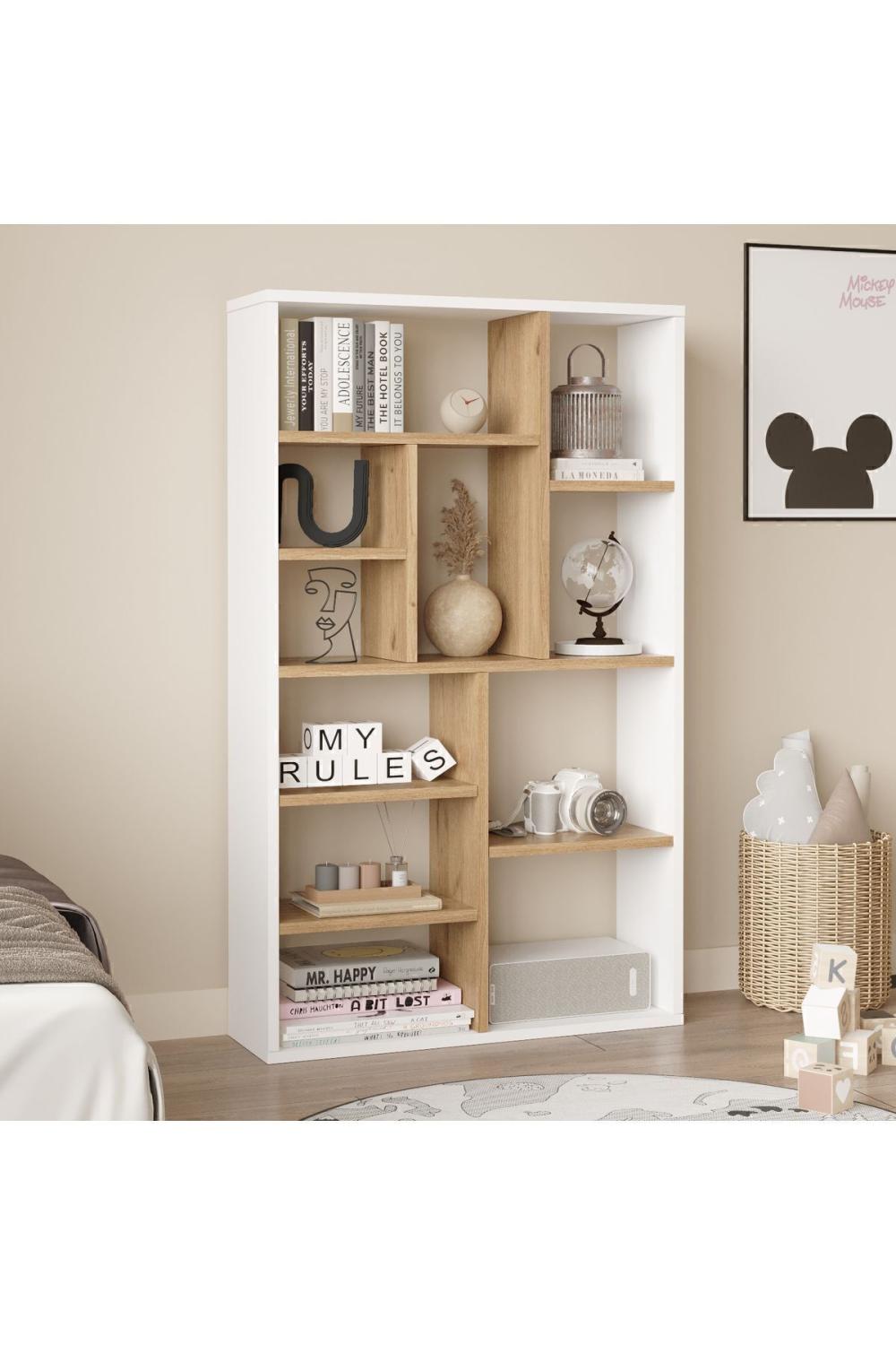 Korrion Bibliothèque 124cm Panier-Blanc KOR1-SW