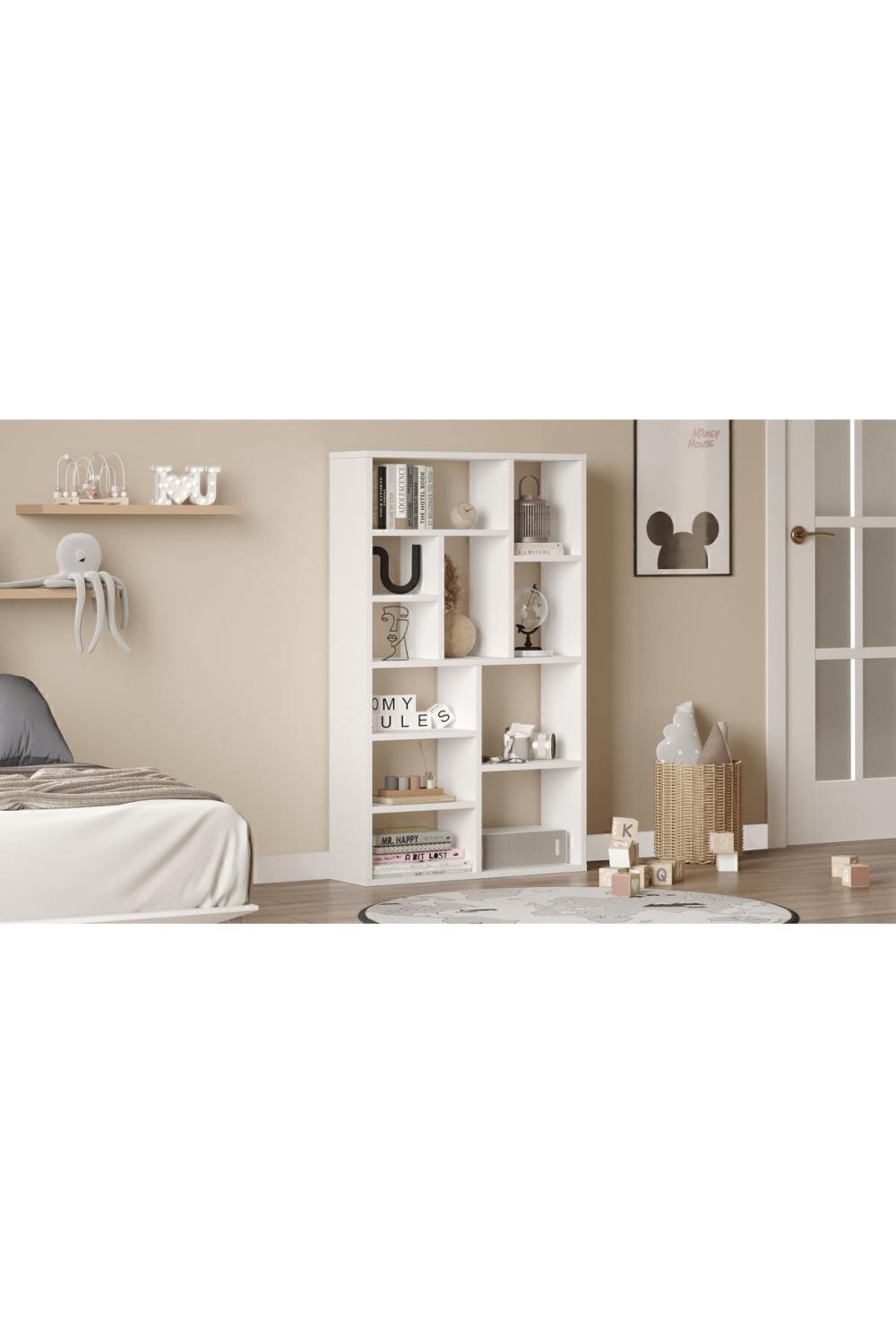 Korrion Bibliothèque 124cm Blanc KOR1-W