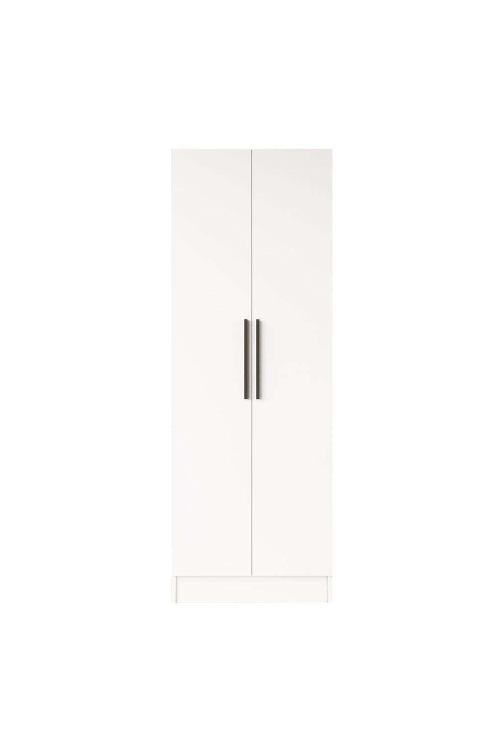 Krish 2 Avec portes Armoire Elbise Armoire Blanc KRI1-W