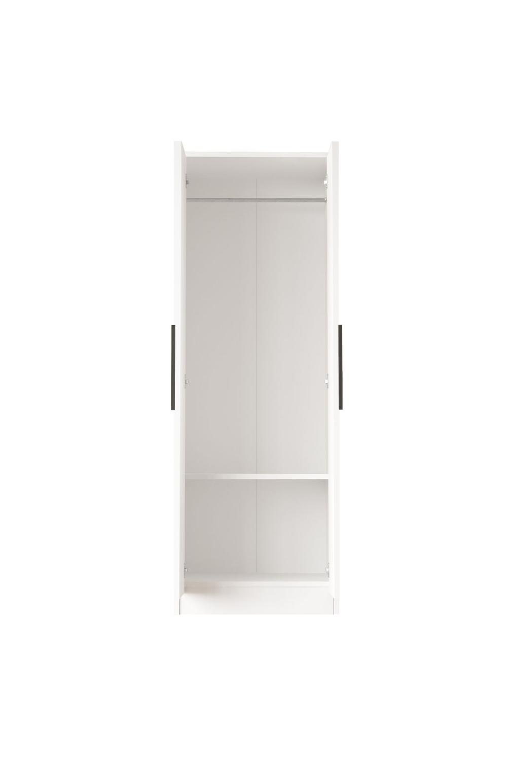 Krish 2 Avec portes Armoire Elbise Armoire Blanc KRI1-W