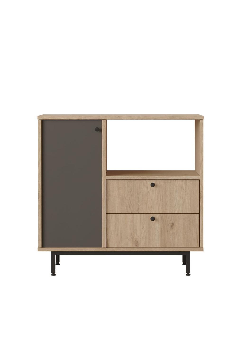 Latte Série Marron Angle Multifonction Armoire Cuisine Armoire Panier-Anthracite LAT1-SA