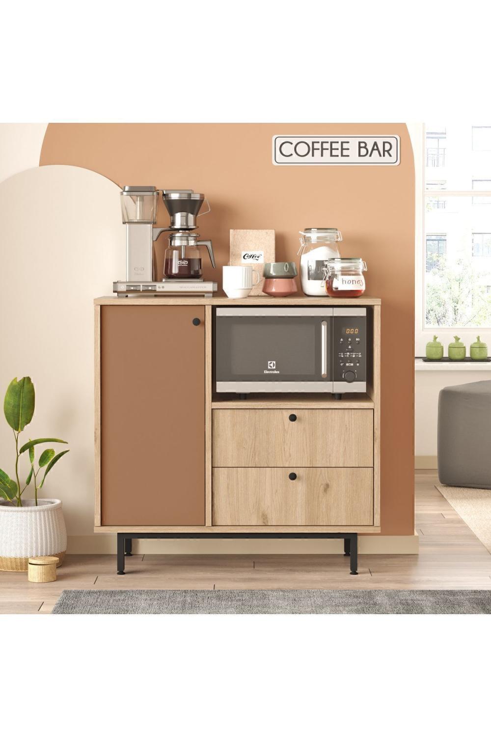 Latte Série Marron Angle Multifonction Armoire Cuisine Armoire Panier-Kiremit LAT1-SK
