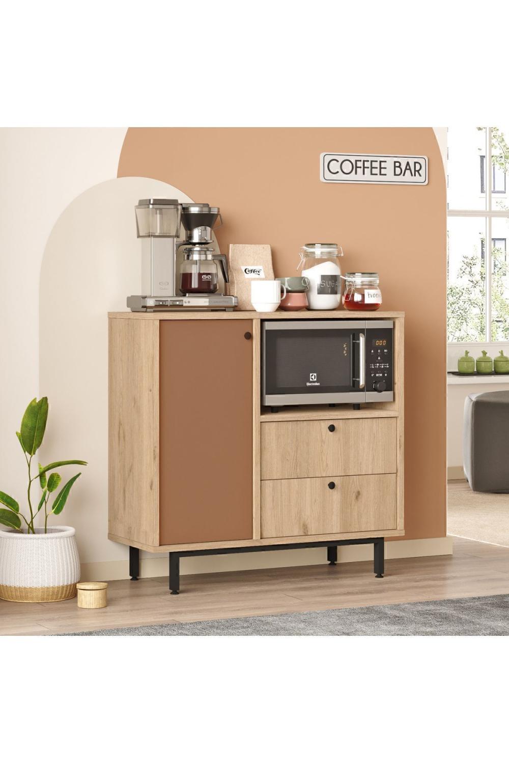 Latte Série Marron Angle Multifonction Armoire Cuisine Armoire Panier-Kiremit LAT1-SK