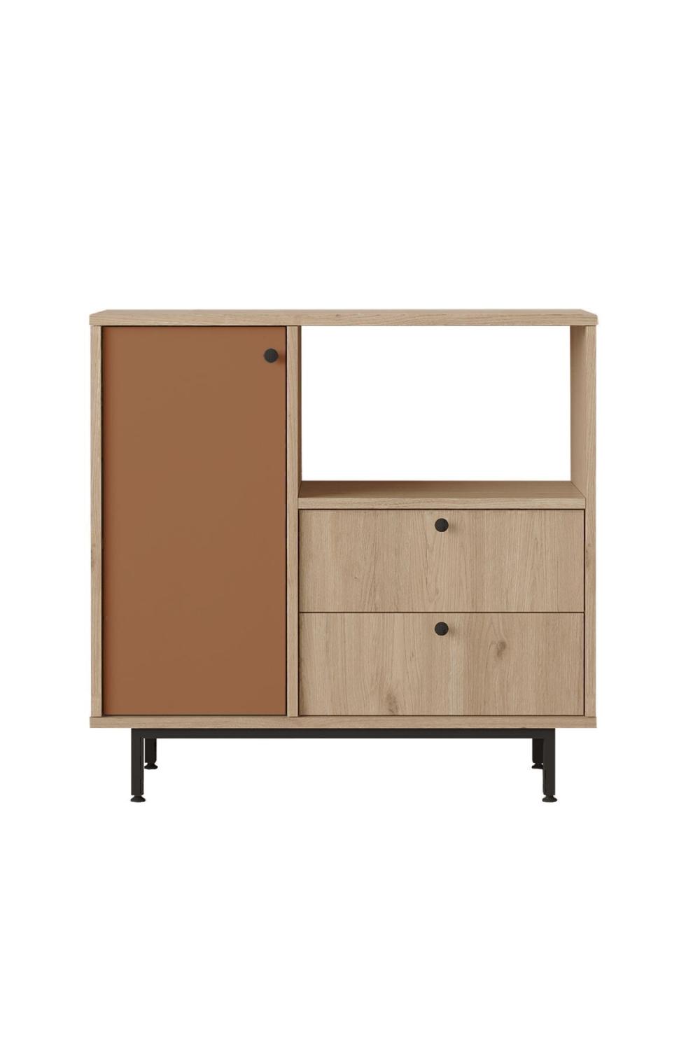 Latte Série Marron Angle Multifonction Armoire Cuisine Armoire Panier-Kiremit LAT1-SK