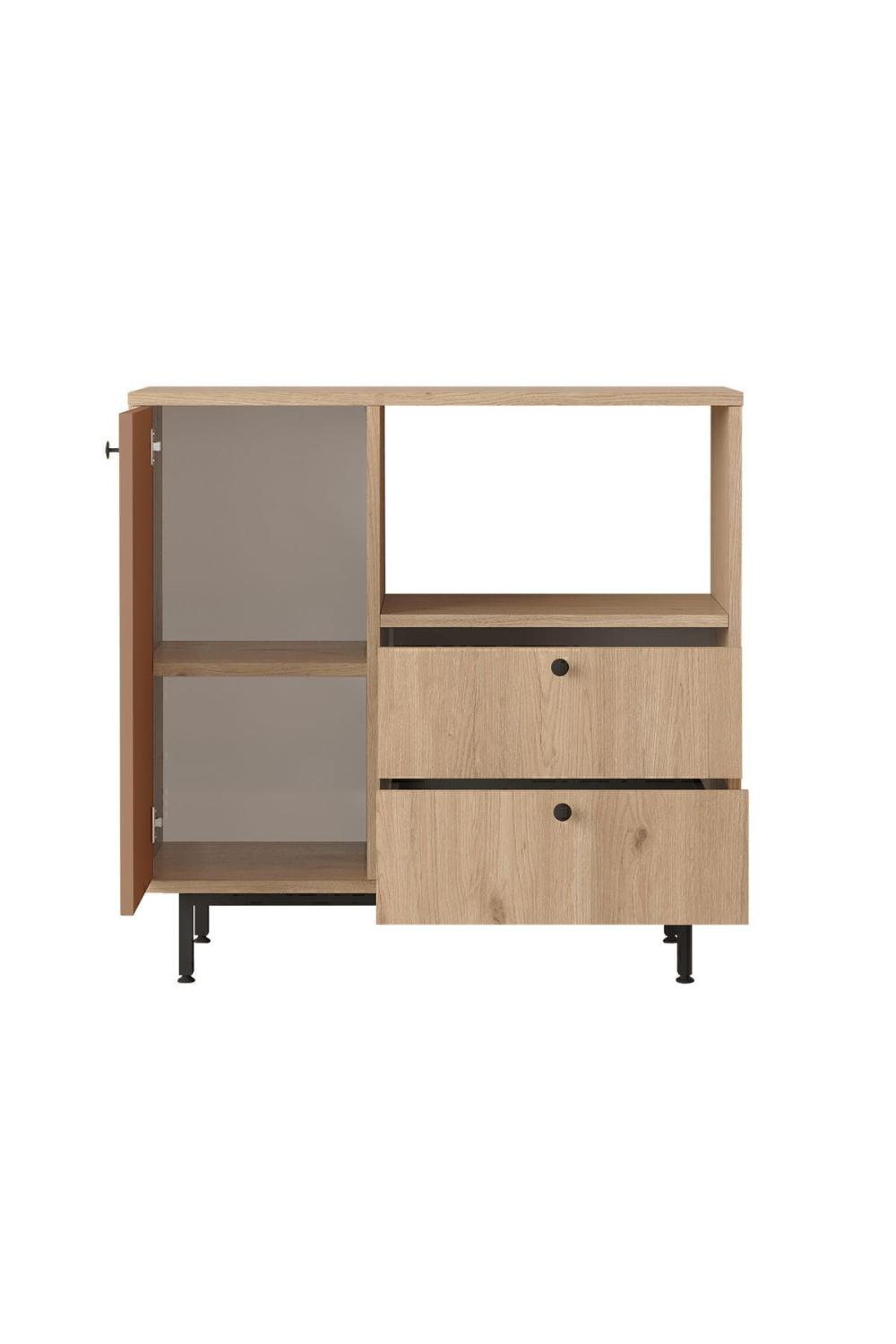 Latte Série Marron Angle Multifonction Armoire Cuisine Armoire Panier-Kiremit LAT1-SK
