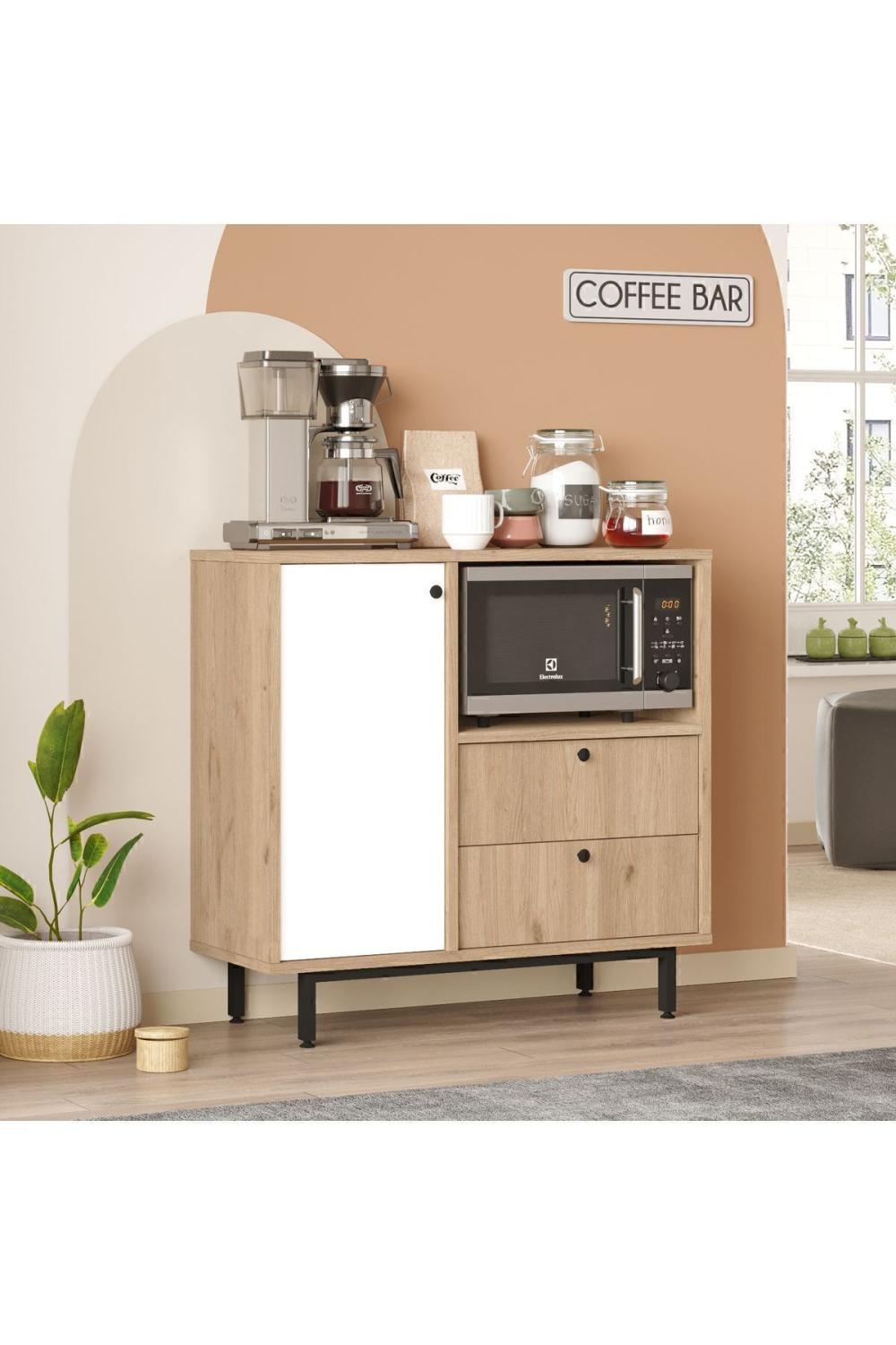 Latte Série Marron Angle Multifonction Armoire Cuisine Armoire Panier-Blanc LAT1-SW