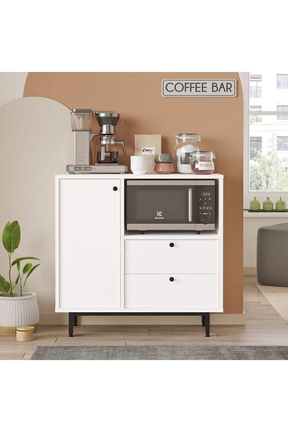 Latte Série Marron Angle Multifonction Armoire Cuisine Armoire Blanc LAT1-W