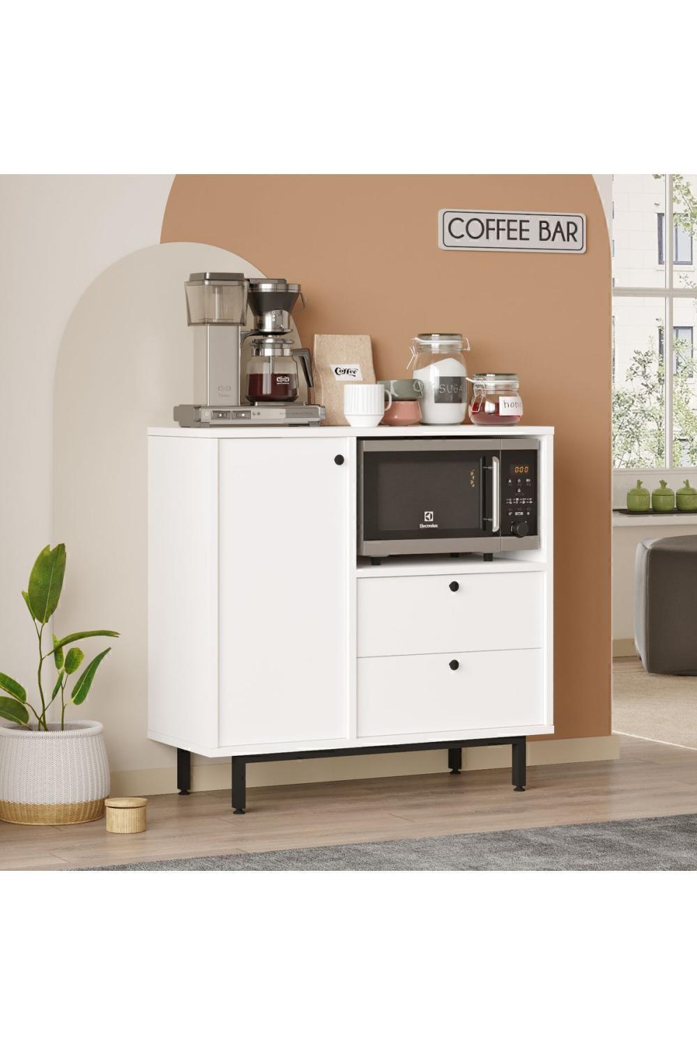Latte Série Marron Angle Multifonction Armoire Cuisine Armoire Blanc LAT1-W