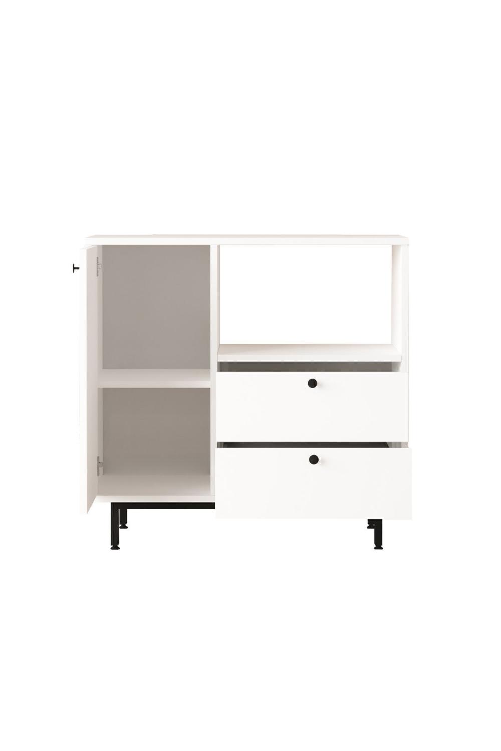 Latte Série Marron Angle Multifonction Armoire Cuisine Armoire Blanc LAT1-W
