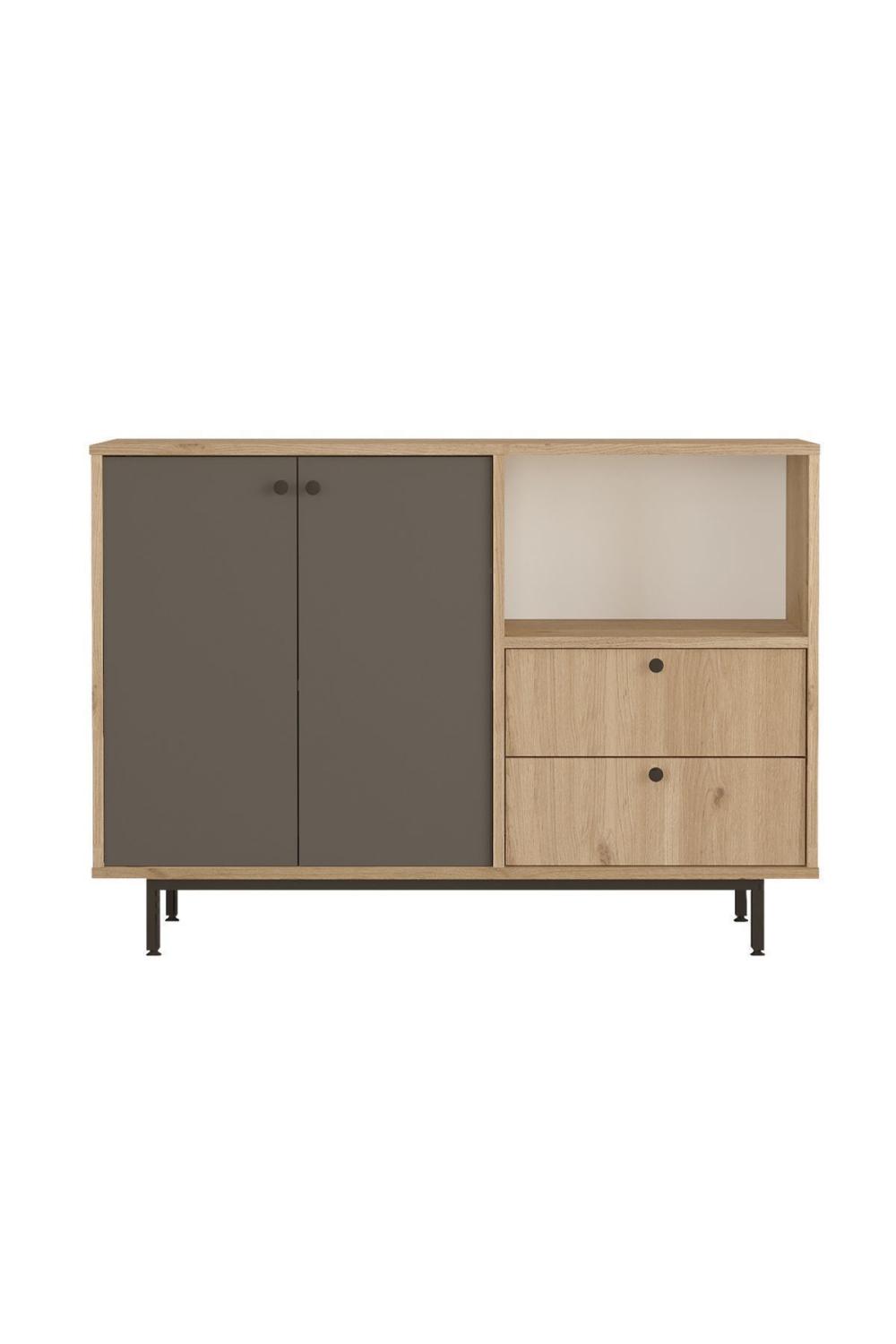 Latte Série Marron Angle Multifonction Armoire Cuisine Armoire Panier-Anthracite LAT2-SA