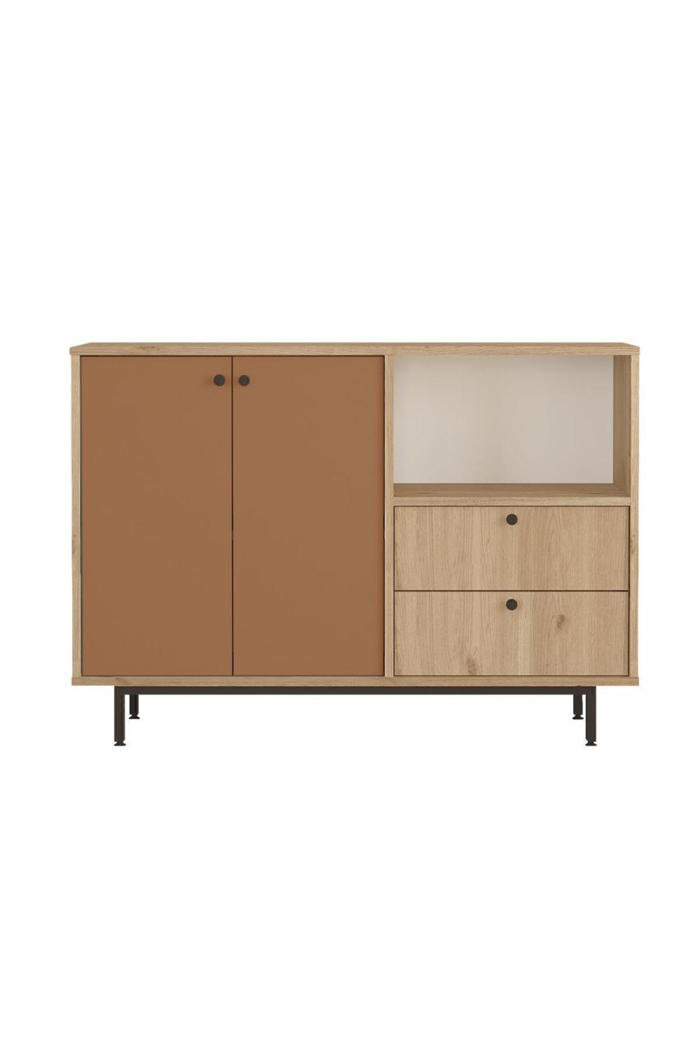 Latte Série Marron Angle Multifonction Armoire Cuisine Armoire Panier-Kiremit LAT2-SK