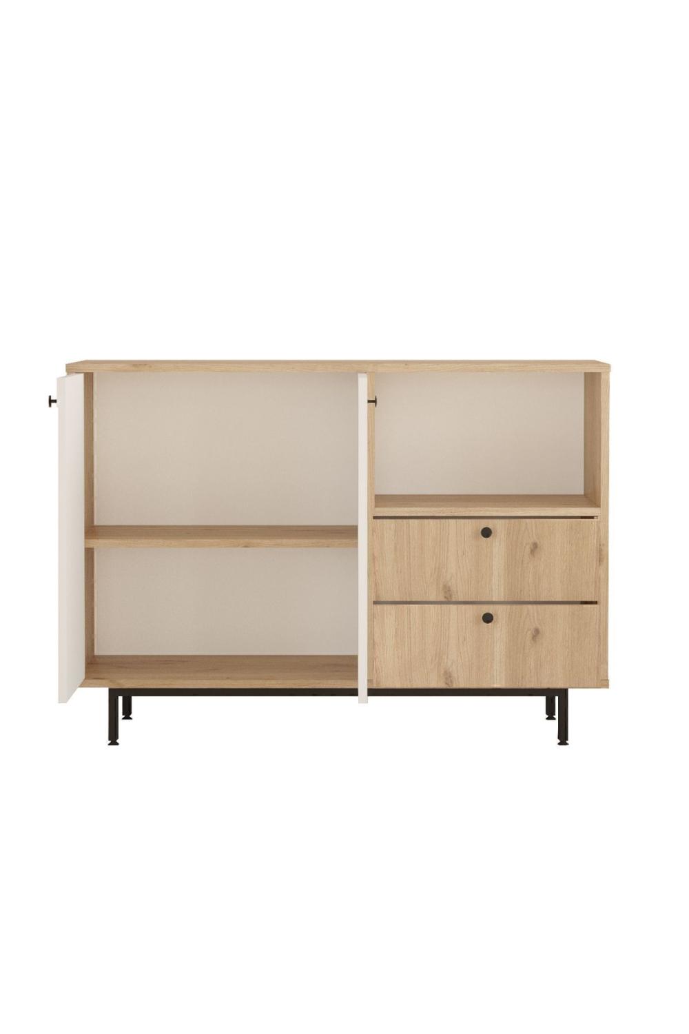 Meuble Coin Café Latte Multifonction – Panier & Blanc LAT2-SW