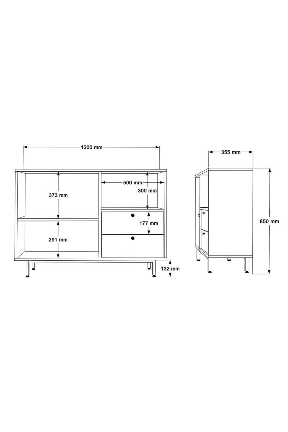 Meuble Coin Café Latte Multifonction – Panier & Blanc LAT2-SW