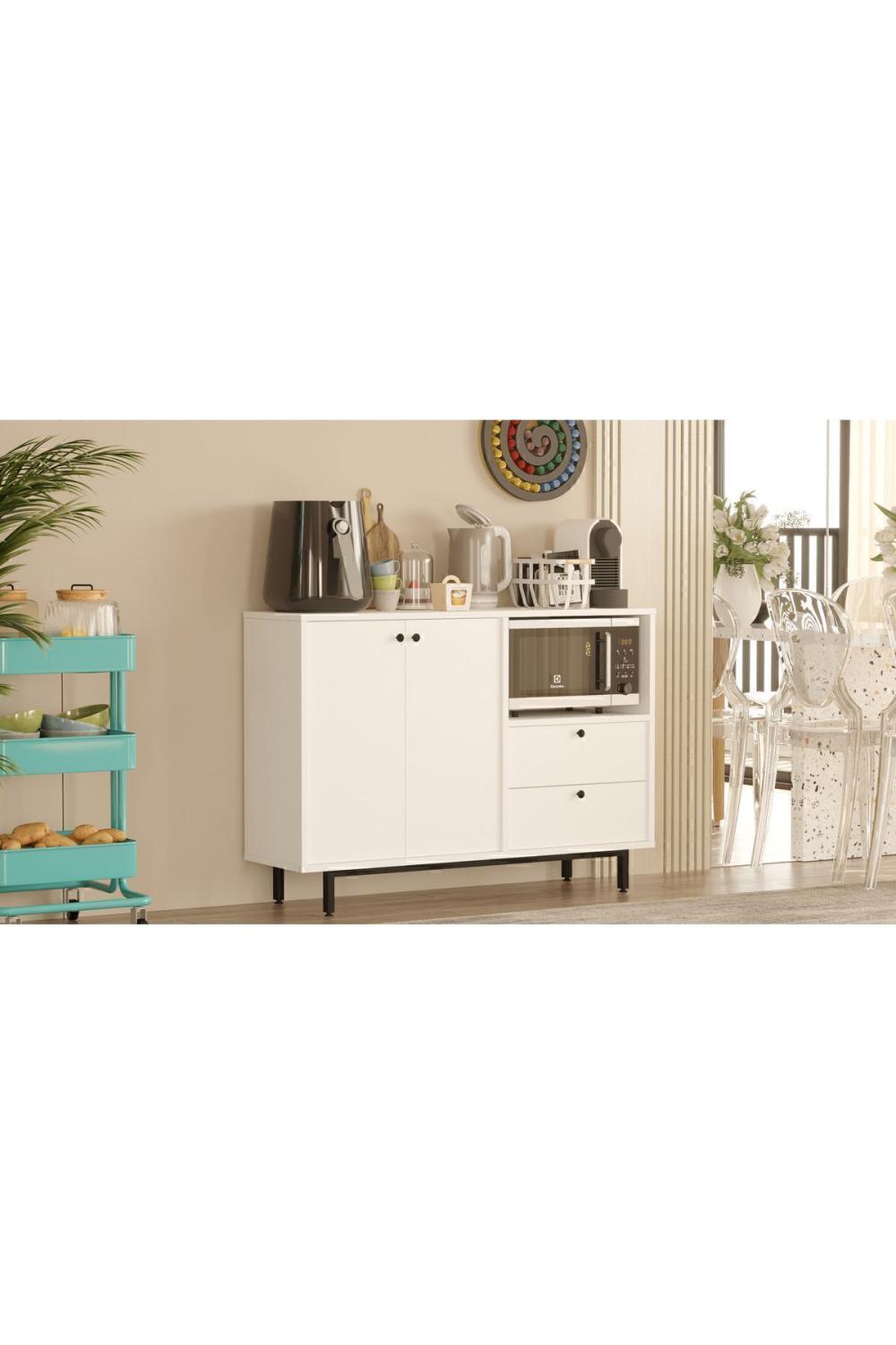 Latte Série Marron Angle Multifonction Armoire Cuisine Armoire Blanc LAT2-W