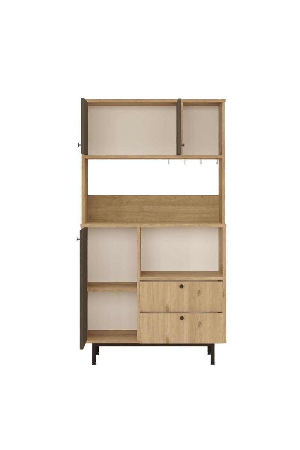 Latte Série Marron Angle Multifonction Armoire Cuisine Armoire Panier-Anthracite LAT3-SA