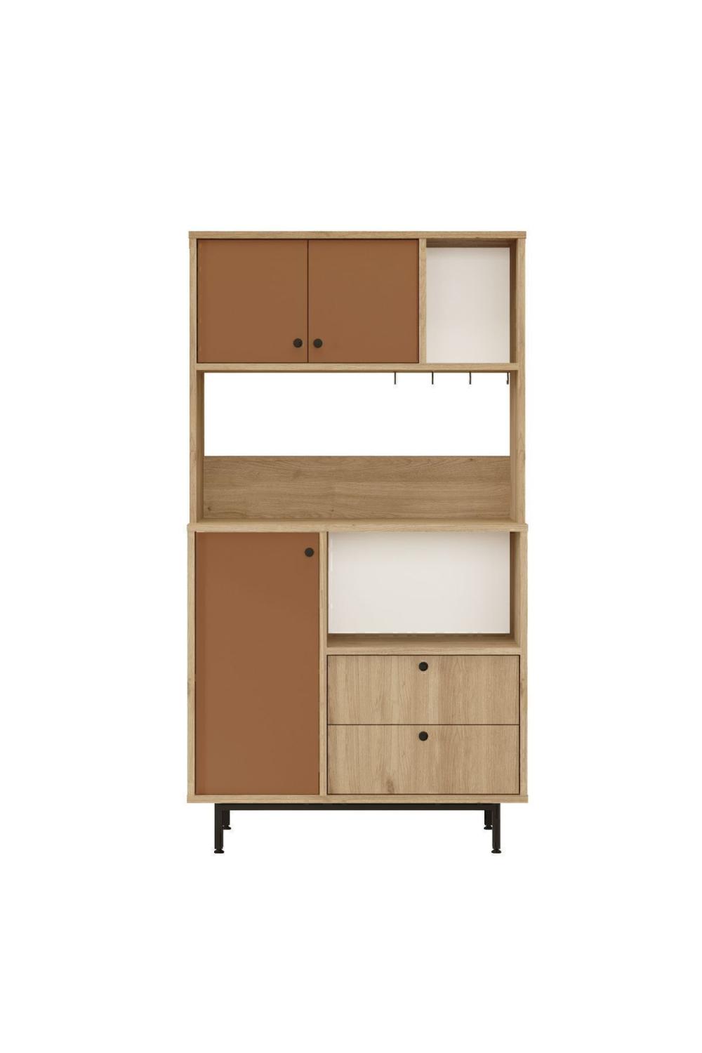 Latte Série Marron Angle Multifonction Armoire Cuisine Armoire Panier-Kiremit LAT3-SK