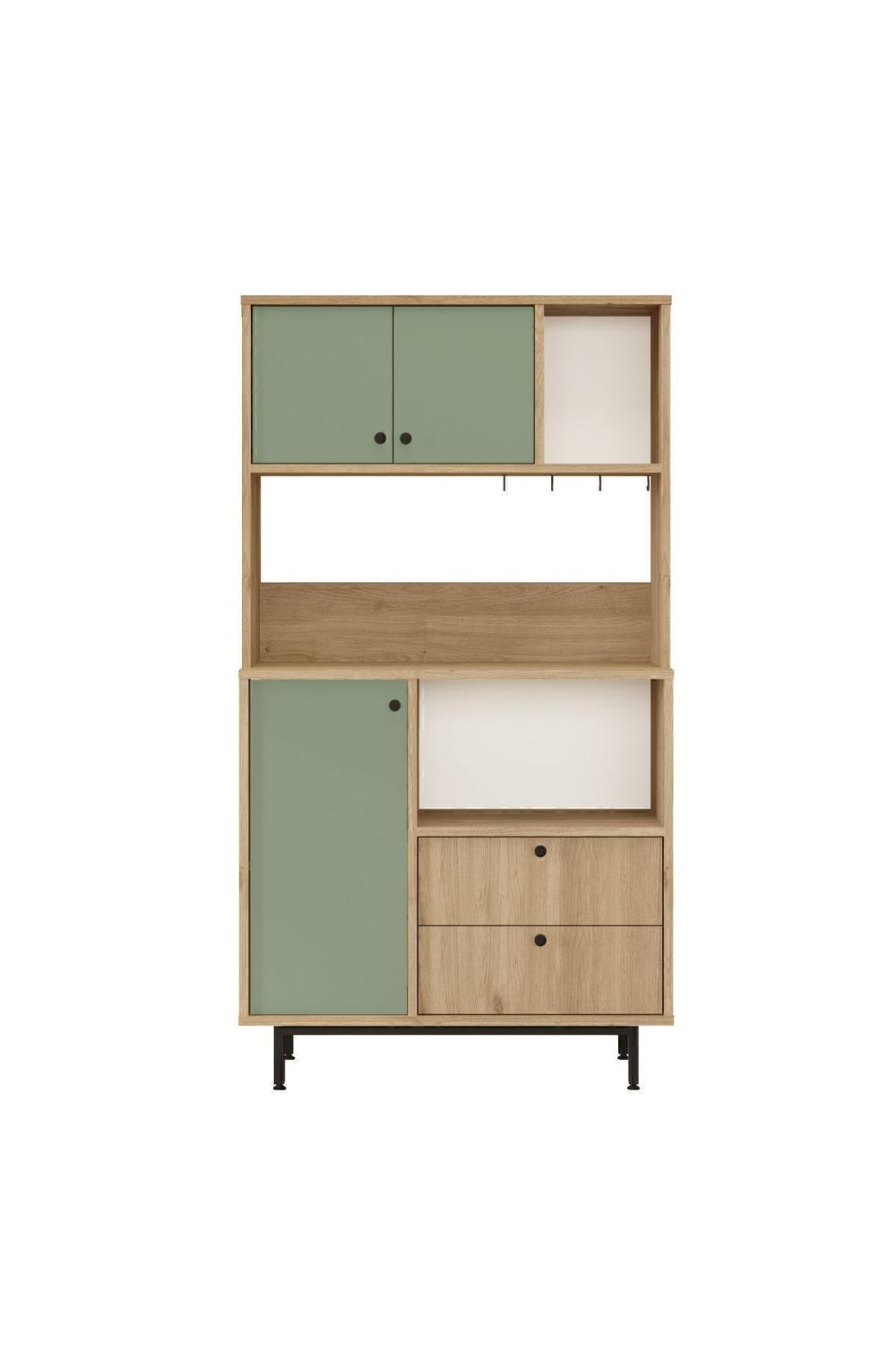Latte Série Marron Angle Multifonction Armoire Cuisine Armoire Panier-Ihlamur Yeşili LAT3-SY