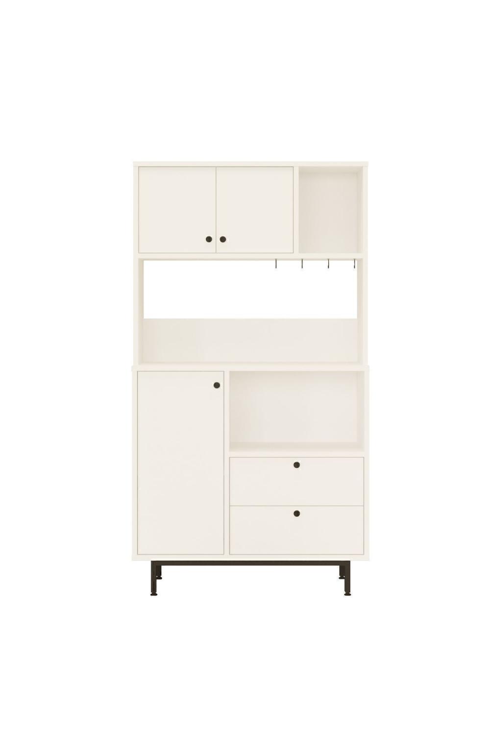Latte Série Marron Angle Multifonction Armoire Cuisine Armoire Blanc LAT3-W
