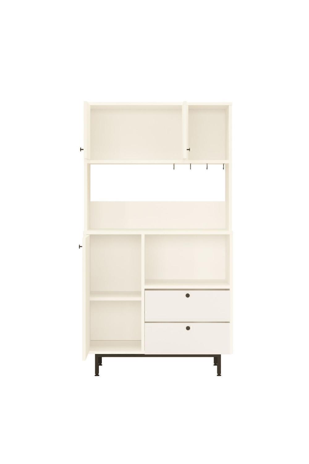 Latte Série Marron Angle Multifonction Armoire Cuisine Armoire Blanc LAT3-W