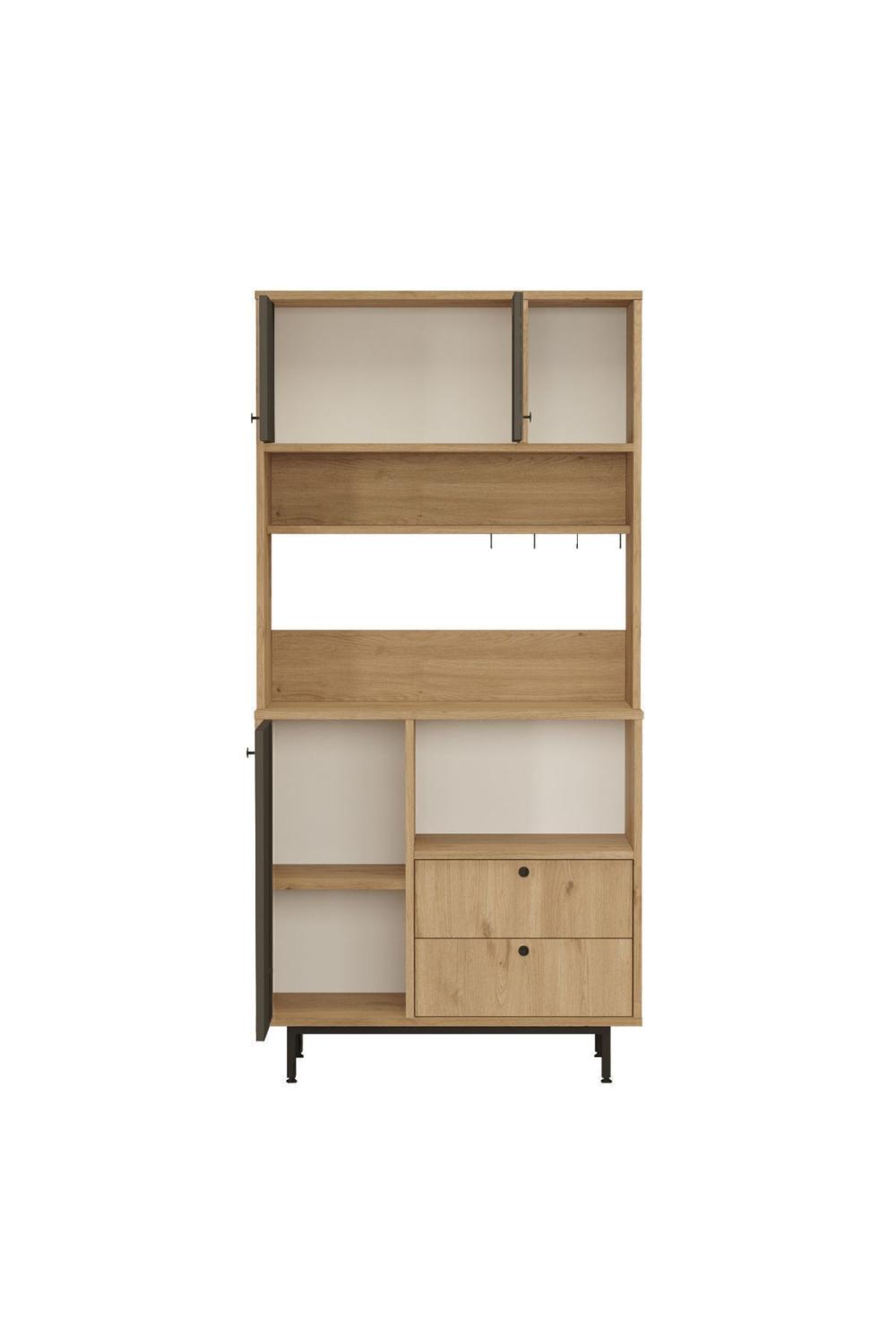 Latte Série Marron Angle Multifonction Armoire Cuisine Armoire Panier-Anthracite LAT4-SA