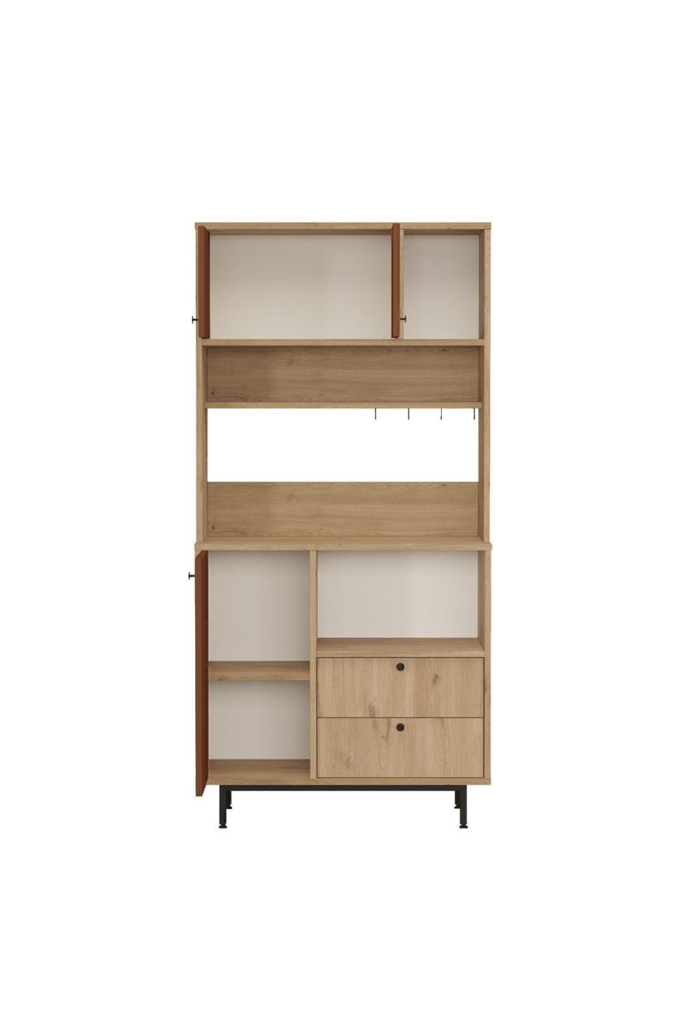 Latte Série Marron Angle Multifonction Armoire Cuisine Armoire Panier-Kiremit LAT4-SK